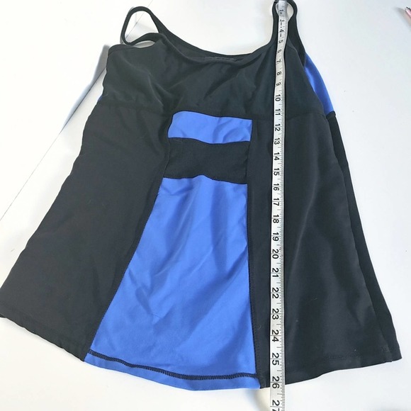 Blue Color Block Workout Sports Top Sz L - Picture 6 of 8